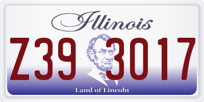 IL license plate Z393017