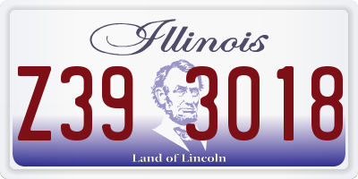 IL license plate Z393018