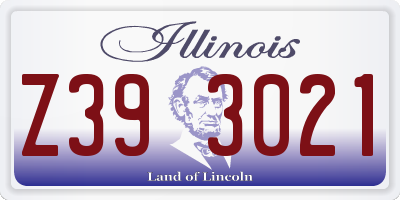 IL license plate Z393021