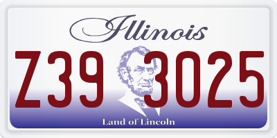 IL license plate Z393025