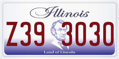 IL license plate Z393030