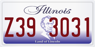 IL license plate Z393031