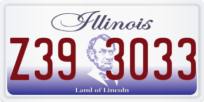 IL license plate Z393033