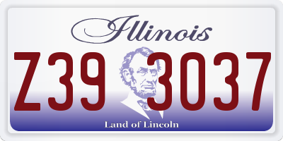 IL license plate Z393037