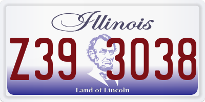 IL license plate Z393038