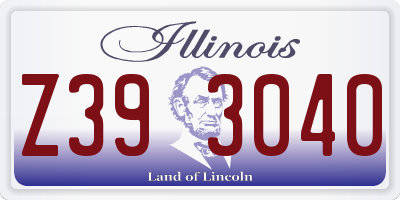 IL license plate Z393040