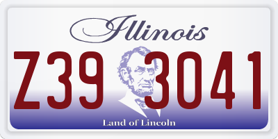 IL license plate Z393041
