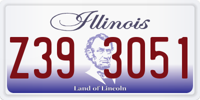 IL license plate Z393051