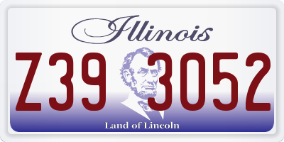 IL license plate Z393052