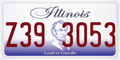 IL license plate Z393053