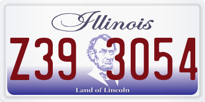 IL license plate Z393054