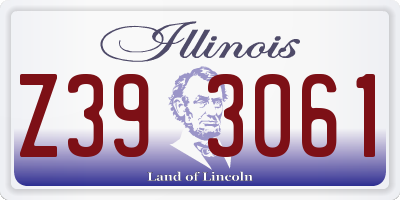 IL license plate Z393061