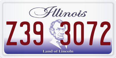 IL license plate Z393072