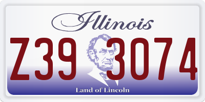 IL license plate Z393074