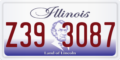 IL license plate Z393087