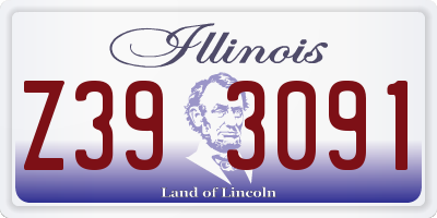 IL license plate Z393091