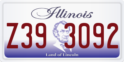 IL license plate Z393092