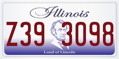 IL license plate Z393098