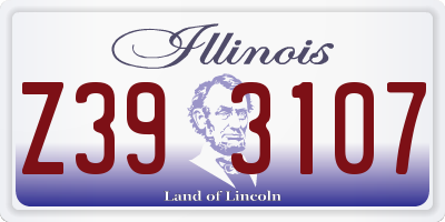 IL license plate Z393107