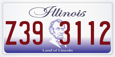 IL license plate Z393112
