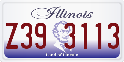 IL license plate Z393113