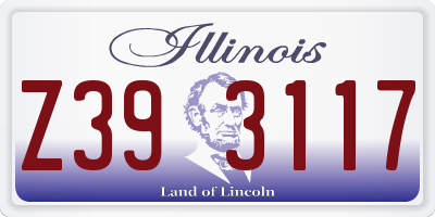 IL license plate Z393117