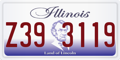 IL license plate Z393119