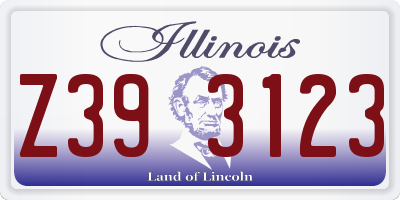 IL license plate Z393123