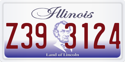 IL license plate Z393124