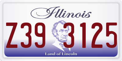 IL license plate Z393125