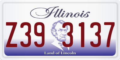 IL license plate Z393137