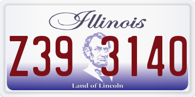 IL license plate Z393140