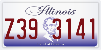 IL license plate Z393141