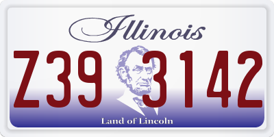IL license plate Z393142