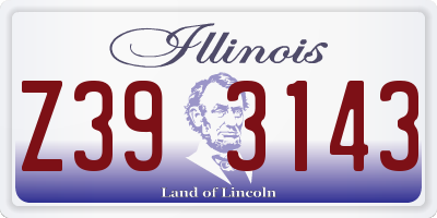 IL license plate Z393143