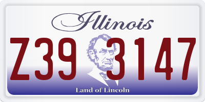 IL license plate Z393147