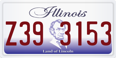 IL license plate Z393153