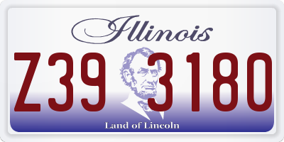 IL license plate Z393180