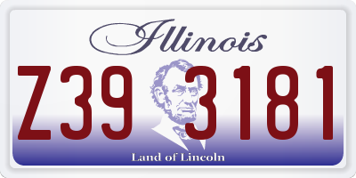IL license plate Z393181