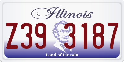 IL license plate Z393187