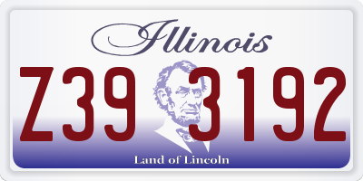 IL license plate Z393192