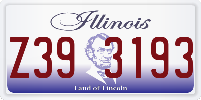 IL license plate Z393193