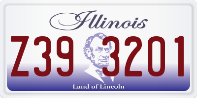 IL license plate Z393201