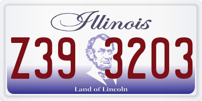 IL license plate Z393203