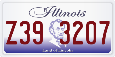IL license plate Z393207