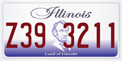 IL license plate Z393211