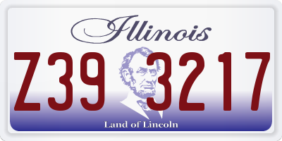 IL license plate Z393217