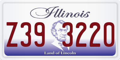 IL license plate Z393220