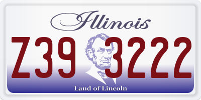 IL license plate Z393222