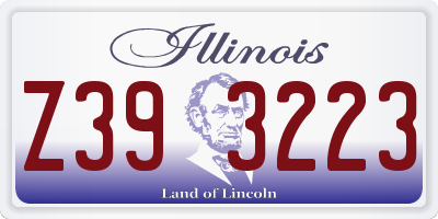 IL license plate Z393223